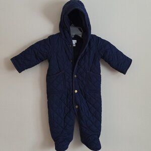RALPH LAUREN | Layette Boys Quilted Barn Bunting Snowsuit Navy sz 6M